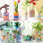 Water Jelly Beads Crystal Mud Soil Flower Plant with Bottle (Multicolour) | Magic Crystal Water Jelly Beads 40g (Appx 1500 Balls) | Avg Size 10mm Water Balls for Plants, Vase Fillers & Decoration