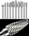 Sworker 10Pcs Carbide Burr Set 1/4
