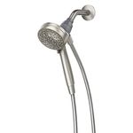 Moen Magnetix Six-Function Handheld Showerhead with Eco-Performance Magnetic Docking System, Brushed Nickel, 3.5" (26100EPSRN)