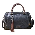 Stylish designer handbag Soft PU leather water-proof women cross-body Bag (Black-b)