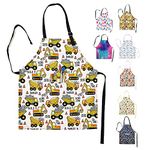 Sosolong Adjustable Neck Kids Waterproof Apron, with Children's Pocket Cooking Apron, Baking, Painting,Gardening