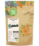 Wholefood Earth Organic Popping Corn – 2kg | GMO Free | Vegan | High Fibre | Certified Organic