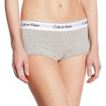 Calvin Klein - Women's Hipster Pants - Modern Cotton - 53% Cotton 35% Modal 12% Elastane - Grey - Cotton Modal - Medium Rise Waist - Calvin Klein Signature Waistband - Size XS