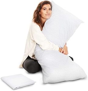 AllSett Health XXL Shredded Memory Foam Body Pillow | Long Cooling Bed Pillow for Adults - Extra Support for Side Sleepers and Pregnanc - 20" x 54” + Bonus Machine Washable Pillow Case