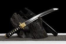 JIHPEN sword - Handmade Tanto Sword T10 Carbon Steel Real Hamon with Scabbard