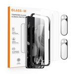 GLASS-M 2-Pack Glass Screen Protector for Google Pixel 9 Pro XL With 2-Pack Camera Lens Protector, HD Tempered Glass, Anti Fingerprint Scratch Resistant Screen Shield