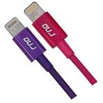 RND Power Solutions 2X Apple Certified Lightning to USB Cable for iPhone, iPod Data Sync and Charge Cable (3.3'/1M/Pink/Purple) 2-Pack