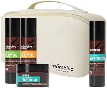 Second Trimester Set – All Natural Skincare Pregancy Gift Box – Anti-stretch mark Belly Oil, Moisturizing Body Oil, Face Polish, Face Moisturizer - Mambino Organics