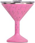 ORCA Tini 13oz Stainless Steel Martini Glass | Temperature Insulated Tumbler for Every Outdoor, Picnic, Poolside, Beach & Patio Party — Pink Flamingos