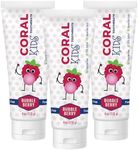 Coral White Kids Bubble Berry Fluoride Free Toothpaste - 4 Ounces (3 Pack)