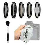 Opteka Filter Kit Includes UV, CPL, FL, ND4, Macro, Brush and Cloth for Olympus OM-D E-M5, M1, M10, Pen PL7, P5, PL5, PM2, P1, P2, PL1, PL2 Micro Four Thirds Digital Cameras (37mm and 58mm Threads)