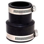 Aquacadabra Rubber 2" - 1.5" Reducer Strong Durable Tube Pipe Adapter for Pond/Garden Use