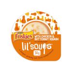 Friskies Lil' Soups Cat Food Complement, Chicken and Butternut in Velvety Broth - 34 g Cup (8 Pack)