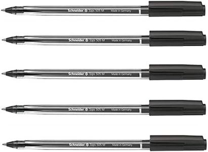 SCHNEIDER Lot de 5 Stylos à bille Tops 505 Pte Moyenne noir