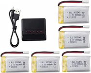 5pcs 3.7v 800mAh Lithium Battery with 5-in-1 Charger for Syma X5C X5C-1 X5 X5SC X5SW H5C V931 S5C S5W SS40 FQ36 T32 T5W H42 CW4 UAV 2.4G RC Quadcopter