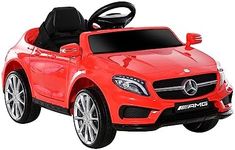 Qaba 6V Kids Electric Licensed Ride On Car Toy Battery Powered Vehicle High/Low Speed with Headlight Music and Remote Control Red