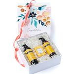 Kimirica Citrus Bliss Luxury Bath and Body Care Gift Box | Shampoo 250ml , Conditioner 250ml & Soap100 gm | Gift for Birthday, Anniversary and All Special occasion 100% Vegan