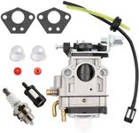 LEEGAWU Carburetor Replacement for Earthquake 43cc Engine E43 E43CE E43WC Auger MD43 WE43 WE43E WE43CE Edger Powermate PEA438 PCV43 Tiller Cultivator with Fuel Line (6 PACK)