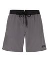 BOSS Hugo Men's Starfish 6" Swim Trunks, Nickle Grey, Small