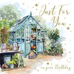 Gardener/Gardening Happy Birthday Card with Watercolour Image and Gold Foil Detailing