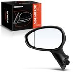 A-Premium Driver Side Power Door Mirror - Compatible with Fiat 500 2012-2018 - Heated Manual Folding Black w/Blind Spot Detection Outside Rear View Mirror - Replace# 68087589AC-PFM