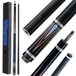 KONLLEN Carbon Fiber Pool Cue Stick 58-inch Professional Pool Sticks for Adults Full Carbon Technology Low Deflection Pool Cue Billiard Cues with 12.5mm Tip (Easy to Control, Pro Taper, Ultra-Smooth)
