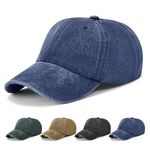 Woodland Leathers Baseball Cap - 100% Cotton, Breathable, Adjustable Cap for Men and Women. Classic Sports Golf Cap Casual Cap, Men's Summer & Golf Sun Hat - Excellent UV Protection (Denim Blue)