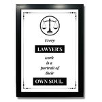 Kagaz Kala - Motivational Funny Quotes - Lawyer Law Poster for Room Office Home - Digital Art Print, A4 Synthetic Frame (Lawyer's Work)