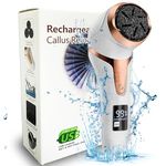 Electric Callus Remover for Feet (with Dander Vacuum), Portable Pedicure Kit Foot File Callus Remover, Rechargeable Waterproof Foot File for Foot Care Deadskin Remover with 3Head&LCD Display