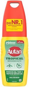 Autan Tropical Pumpspray, Mückenschutz für Körper & Gesicht, Travel Essentials, 1er Pack, (1 x 100 ml)
