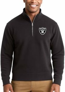 Las Vegas Raiders NFL Quarter Zip Fleece Pullover Unisex Sweatshirt