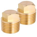 TOYMIS 2pcs 1/2 inch NPT Boat Drain Plug, Solid Brass Boat Drain Plug Upgraded Garboard Drain Plugs for Bayliner Four Winns Glastron Larson Sea Ray Starcraft and Most Boat
