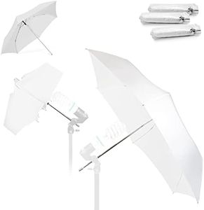 LimoStudio [3 Pack] 33" 3-Fold Ultra Compact Professional Photography Photo Video Studio Lighting Flash Translucent White Soft Umbrella for Photo Portrait Studio Shooting, AGG3260