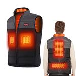 Electric Heated Vest with 3 Adjustable Temperature USB Rechargeable Winter Thermal Vest Warm for Outdoor Camping Riding Hiking (Battery Pack Not Included)