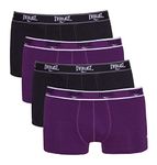 Everlast mens Trunks - 4 Pack Underwear, Black Combo: Black/Purple, Large US