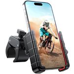 Miracase Bike Phone Holder Mount, [Support Video Recording] Motorcycle Phone Holder, [Quick Lock] Bicycle Phone Mount Handlebar Cell Phone Clamp for Scooter, Compatible with iPhone Samsung Google