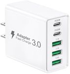 50W USB C Wall Charger, 5-Port Fast