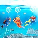 MHYGKTXRA 3pcs Floating Fish Tank Decorations, Little Diver Aquarium Decoration, Aquarium Accessories Fish Playmate for Fish Tank Suitable for All Kinds of Fish Tanks Swimming Pool