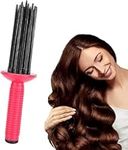 Curly Hair Styler Tool, Air Volume Combs,17 Teeth Round Hair Fluffy Curling Roll Comb,Anti‑Slip Curling Wand,Hair Curler Curling Make Up Brush Roller Tool for Home Salon