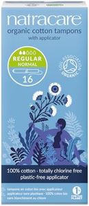 Natracare Regular Organic Cotton Tampons with Applicator 16 Pack, 16 count, Pack of 16