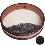 12 Inch Professional Ocean Wave Drum - Goatskin Drum with Steel Beads, Natural Sound Instrument for Meditation Relaxation Yoga, Includes Carry Bag