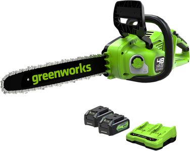 Greenworks 48V Cordless Chainsaw – Battery Powered Electric Saw