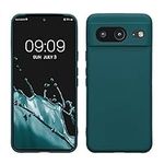 kwmobile Case Compatible with Google Pixel 8 Case - Protective Slim TPU Cover with Soft Matte Finish - Teal Matte