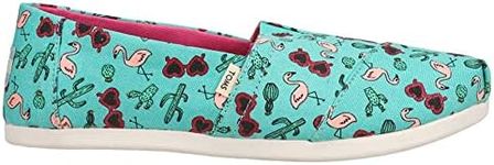 TOMS - Womens Alpargata Espadrille, Size: 5 B(M) US, Color: Turqoise Summer Vacation Print