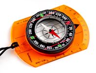 Orienteering Compass - Hiking Backpacking Compass - Advanced Scout Compass Camping and Navigation - Boy Scout Compass Kids - Childrens Compasses for Map Reading - Baseplate Compass Survival (Orange)