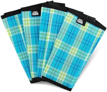 Jeffers Romper Stomper Fly Boots for Horses - Turquoise & Lime Plaid, Small – Breathable Mesh Leg Wraps for Insect Protection, Stable Accessories for Summer Turnout, Horse Hoof & Leg Care - 4 Pack