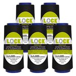 TRULOCK Serging Thread Black -1500m - Pack of 5
