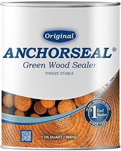 ANCHORSEAL Classic Log & Lumber End Sealer - Water Based Wax Emulsion, Prevents Up To 90% Of End Checking On Cut Ends Of Hardwood & Softwood …