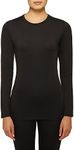 Cuddl Duds ClimateRight Microfiber Warm Underwear Long Sleeve top (Black), Black, XX-Large