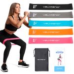 VALYPANOR Resistance Bands Exercise Loop Fitness Bands for Women Men,5 Different Levels Elastic Band for Home Gym Workout Yoga,Fitness,Stretching,Strength Training,Physical Therapy Free Carrying Bag